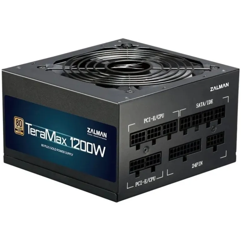 Power Supply Zalman TERAMAX >90%, 80+ Gold, 120mm, 1xMB 24pin(20+4)+10pin, 2xCPU 8pin(4+4), 3xMolex, 12xSATA, 6x