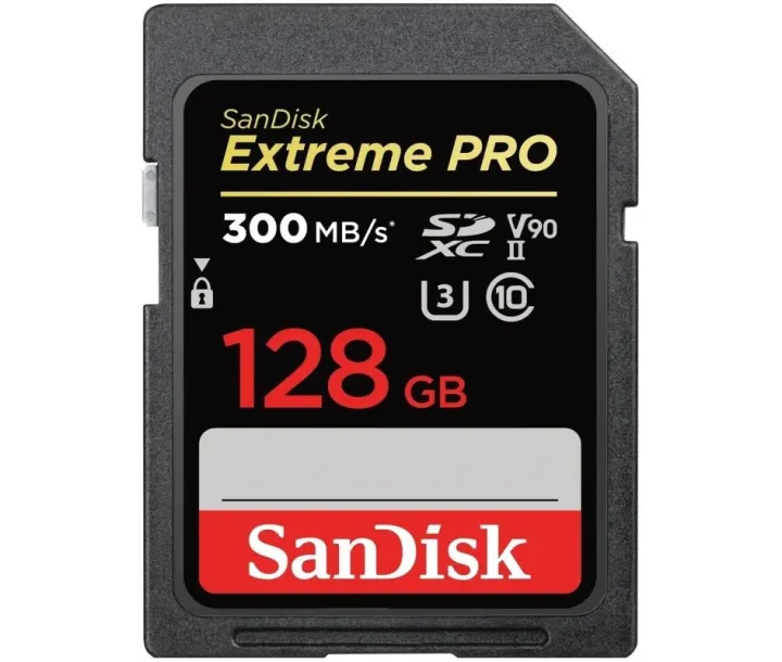 SanDisk SDXC 128GB C10 Extreme Pro UHS-II U3 V90 R300/W260MB/s memory card