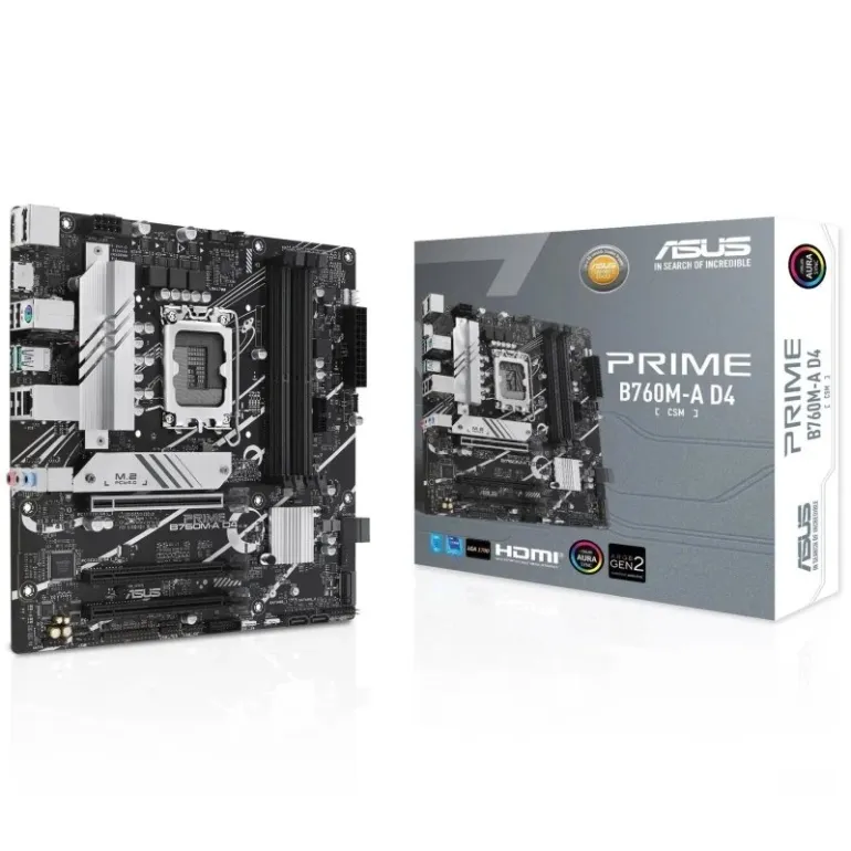 Motherboard ASUS PRIME B760M-A-CSM s1700 B760 4xDDR5 M.2 HDMI DP mATX CSM