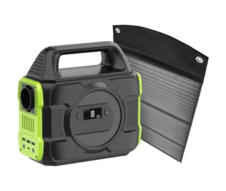 Portable charging station 2E 300W, 288 Wh with a 100W solar panel