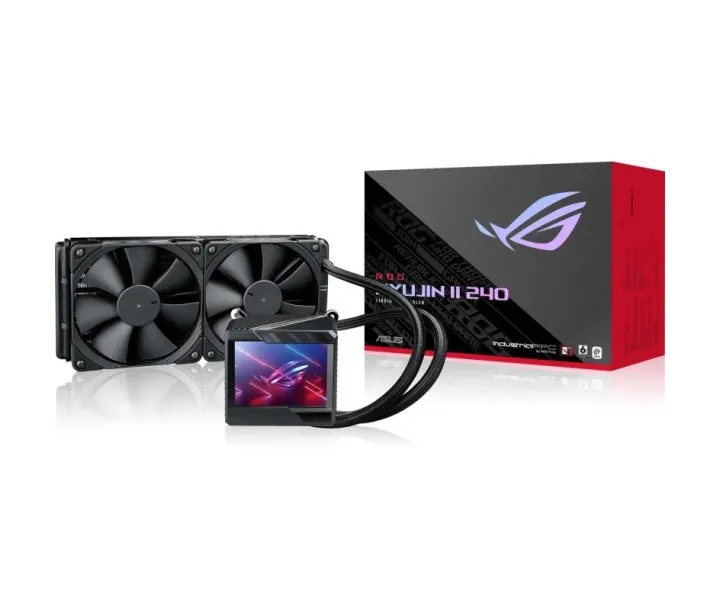 ASUS ROG RYUJIN II 240 Liquid Cooling System LGA 115x, 1700, 2011, 2011-3, 2066; AMD: AM4, TR4*OLED display fan