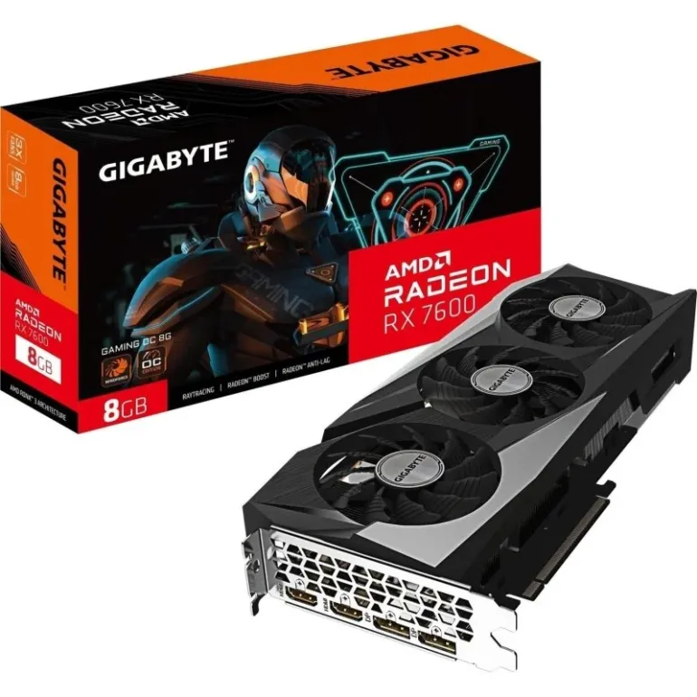 Graphics Card GIGABYTE Radeon RX 7600 8GB GDDR6 GAMING OC
