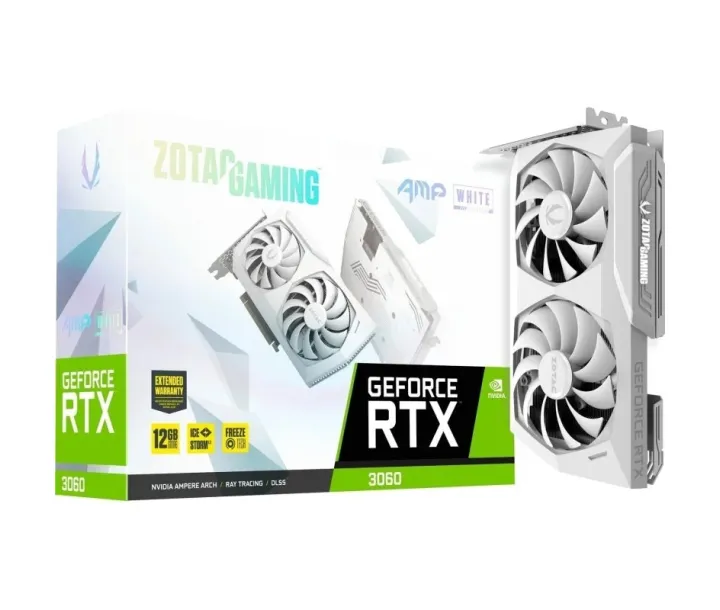 ZOTAC GeForce RTX 3060 12GB GDDR6X AMP Graphics Card White